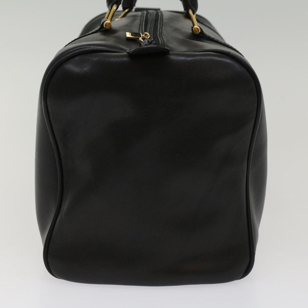 Top Quality Balenciaga Boston Bag Vintage Leather Black Auth am4980