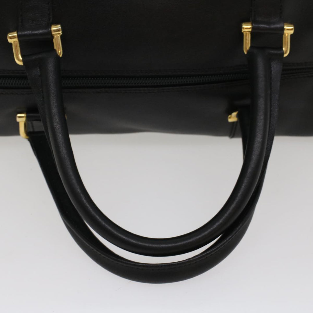Top Quality Balenciaga Boston Bag Vintage Leather Black Auth am4980