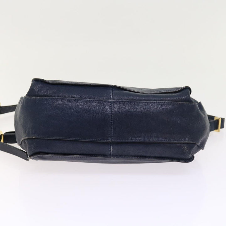 Chloe Porte Epore Shoulder Bag Leather 2way Navy am5000