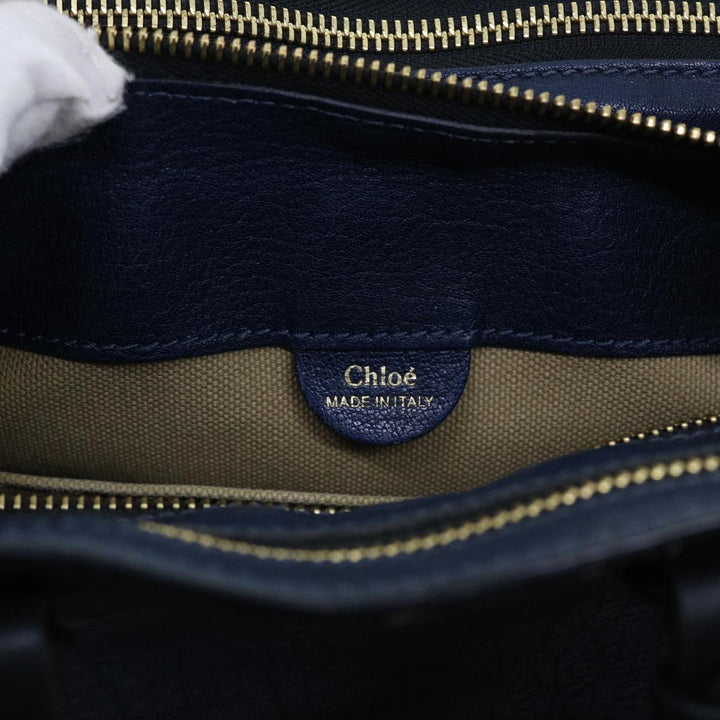 Chloe Porte Epore Shoulder Bag Leather 2way Navy am5000