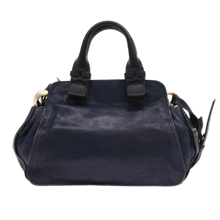 Chloe Porte Epore Shoulder Bag Leather 2way Navy am5000