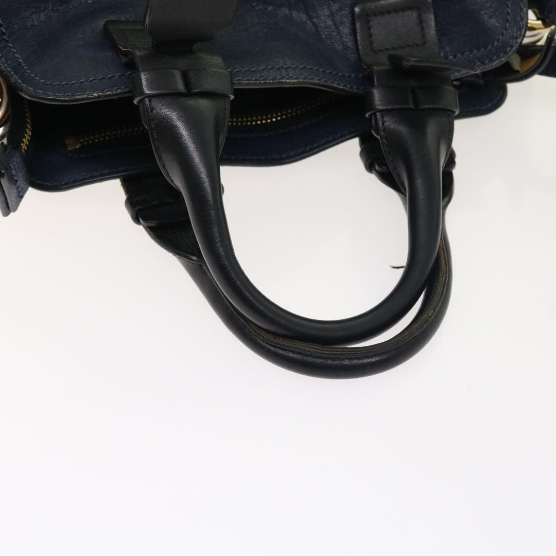 Chloe Porte Epore Shoulder Bag Leather 2way Navy am5000