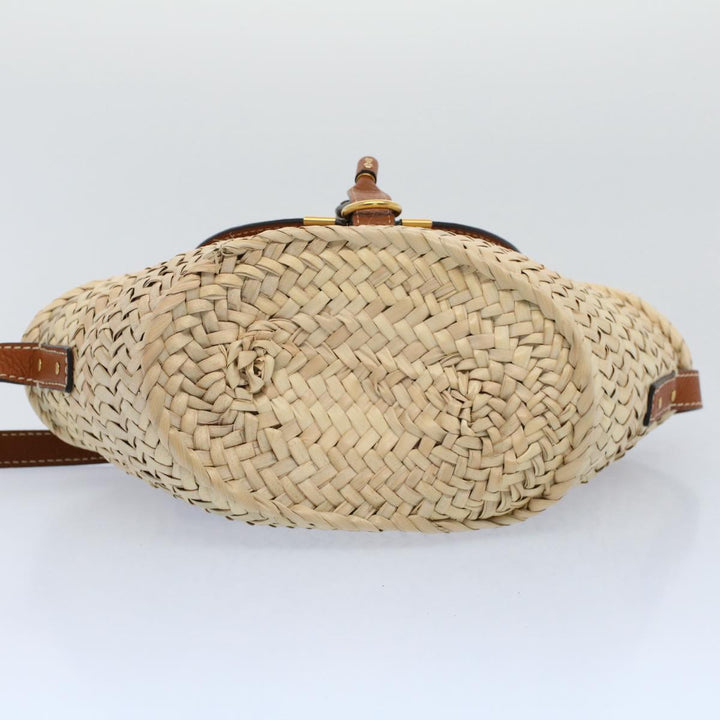 Chloe MARCIE Small Basket Shoulder Bag Raffia Beige am5022