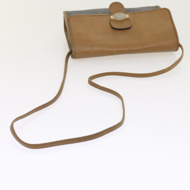 CHRISTIAN Top quality Dior Honeycomb Canvas Shoulder Bag PVC Leather Black Auth am5058