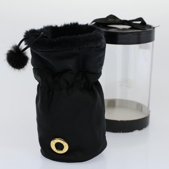 Celine Circle Pouch Nylon Black  am5193