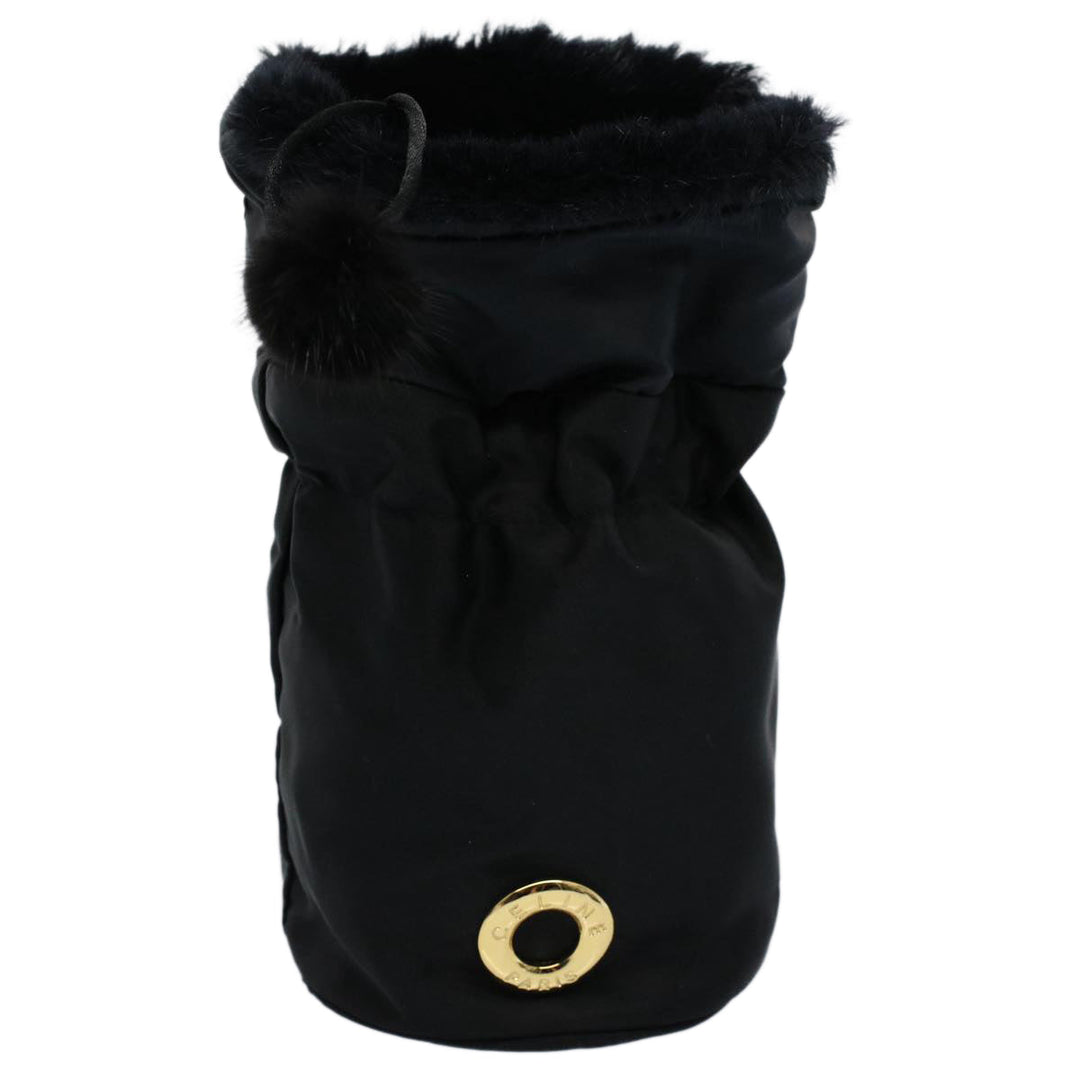 Celine Circle Pouch Nylon Black  am5193