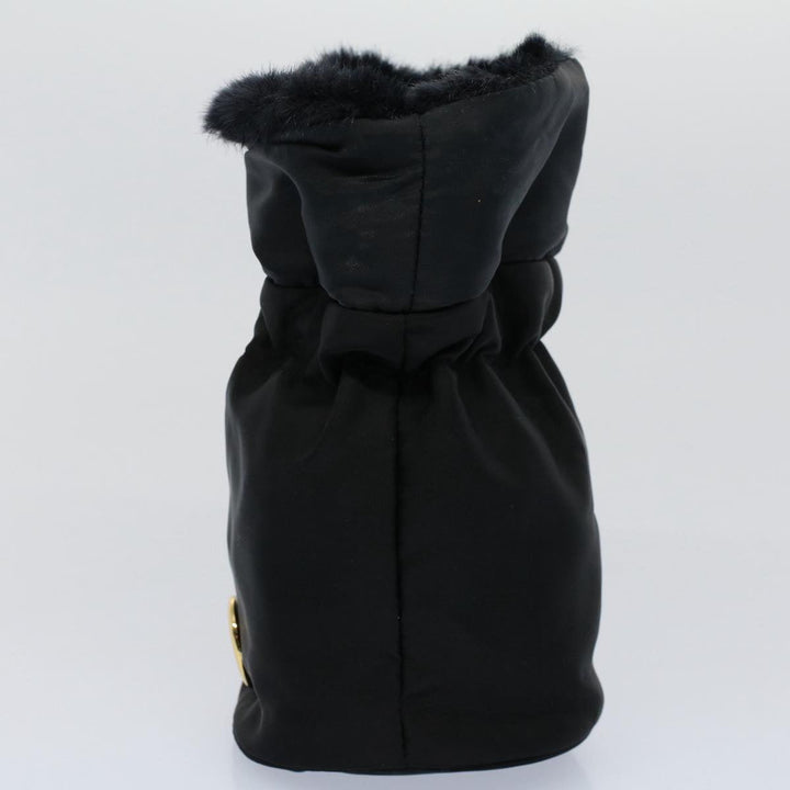 Celine Circle Pouch Nylon Black  am5193