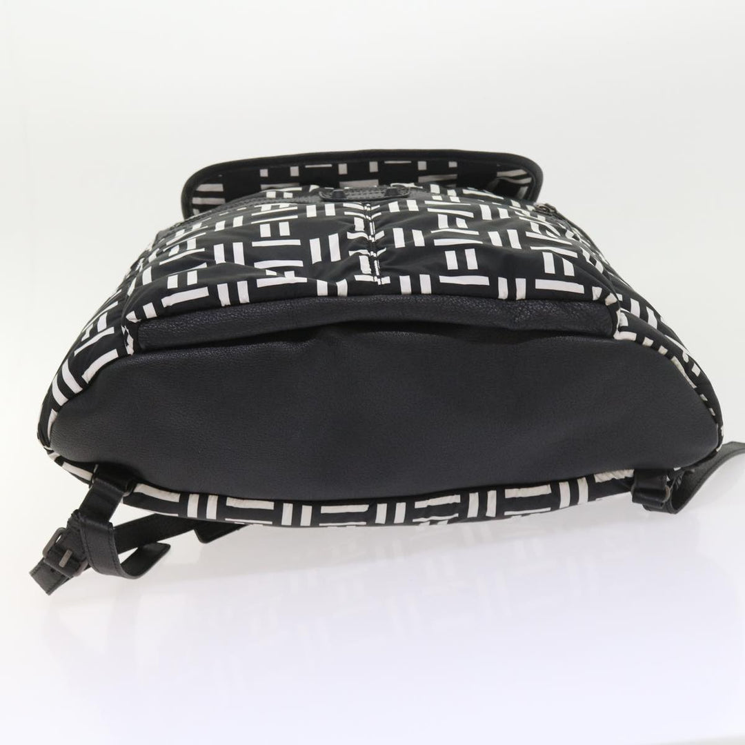 balenciaga Traveler Backpack Nylon Black White 340139 Auth am5199