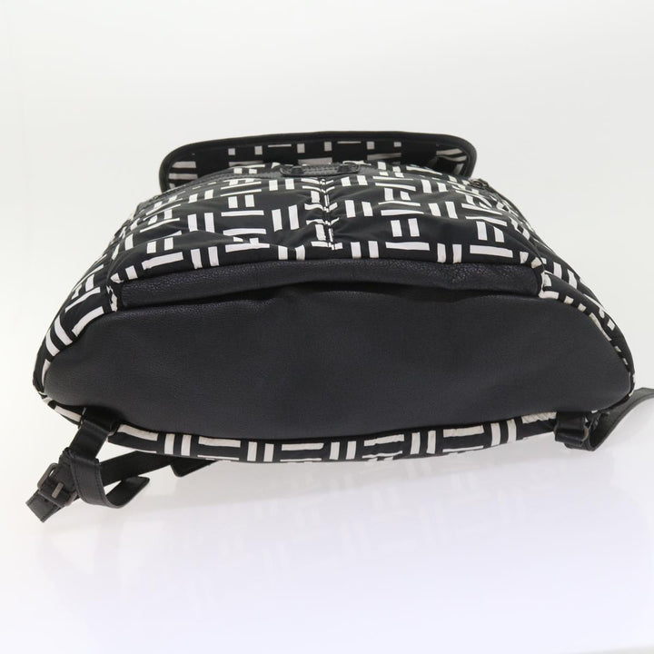 balenciaga Traveler Backpack Nylon Black White 340139 Auth am5199