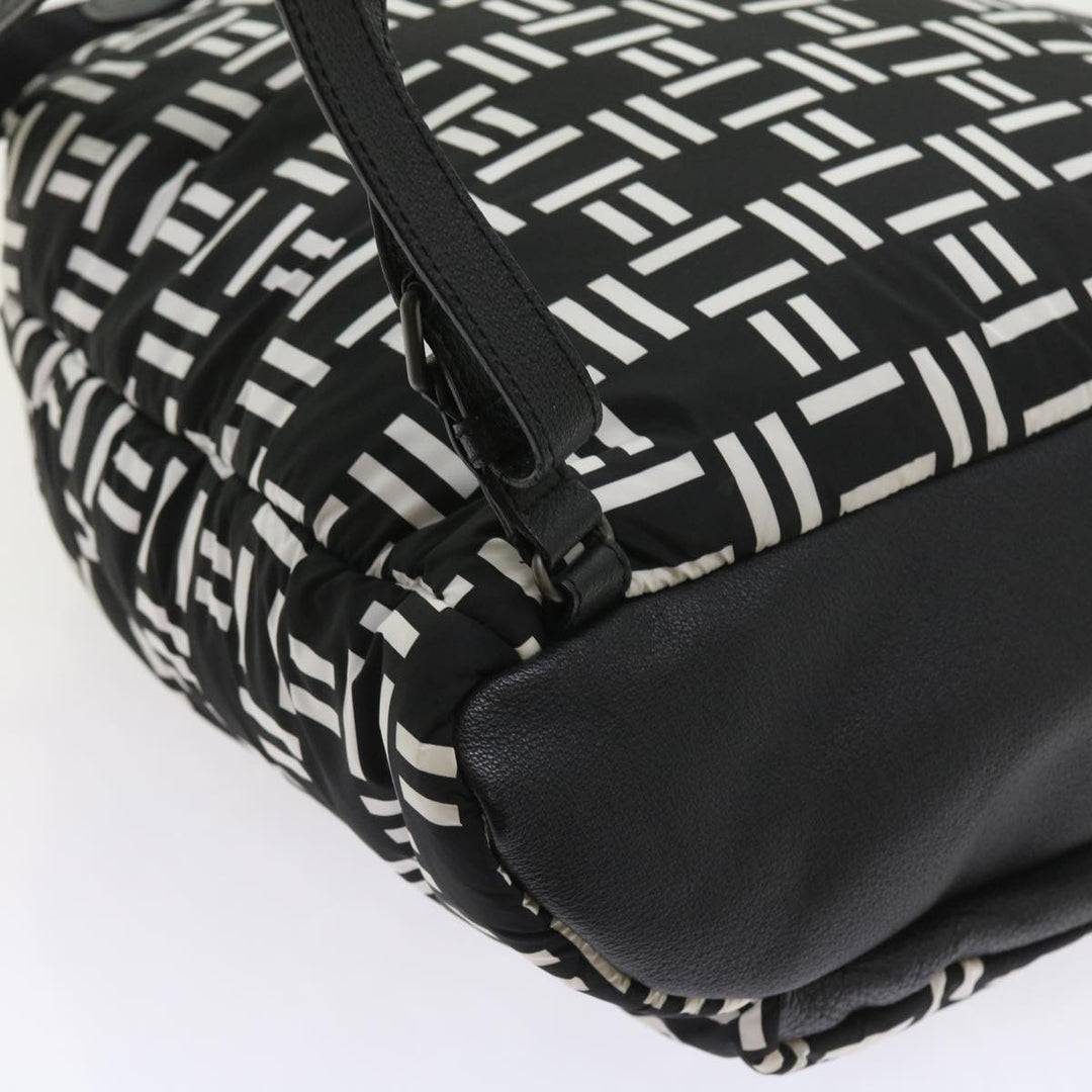 balenciaga Traveler Backpack Nylon Black White 340139 Auth am5199