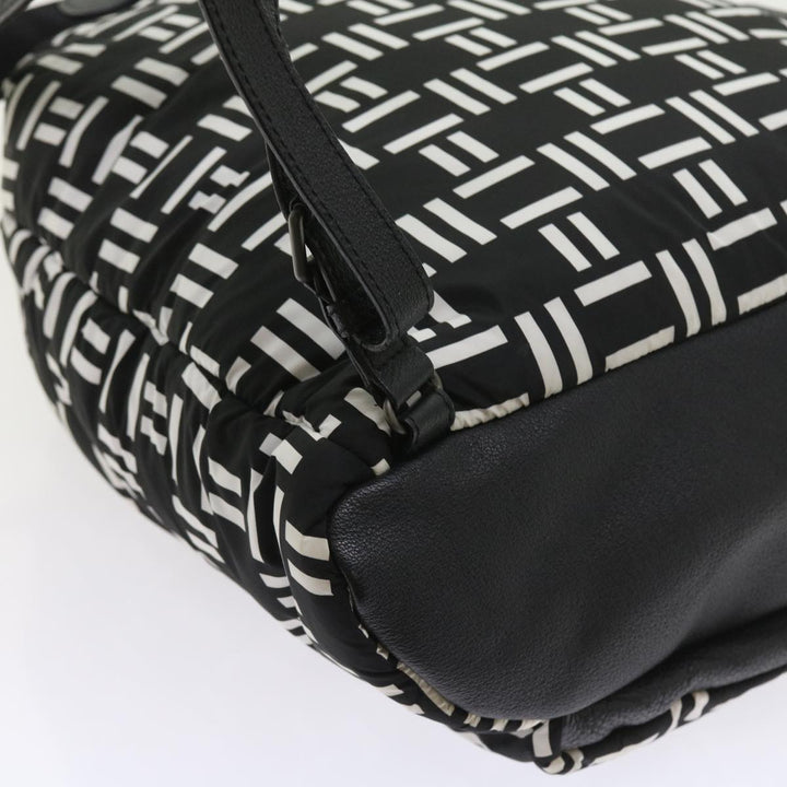 balenciaga Traveler Backpack Nylon Black White 340139 Auth am5199