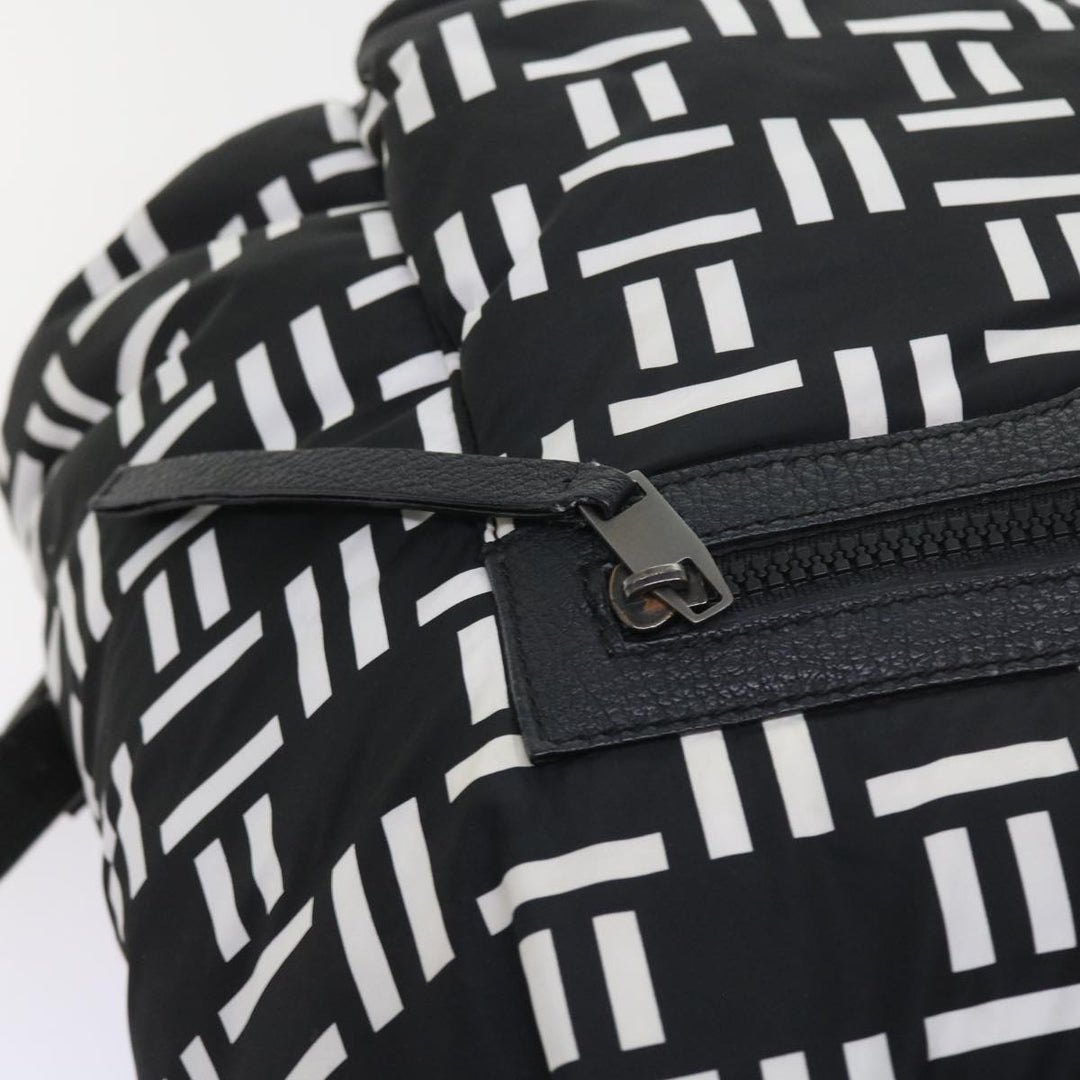 balenciaga Traveler Backpack Nylon Black White 340139 Auth am5199