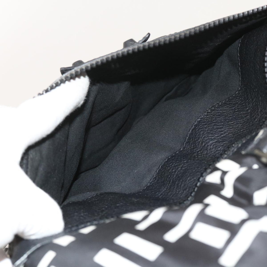 balenciaga Traveler Backpack Nylon Black White 340139 Auth am5199