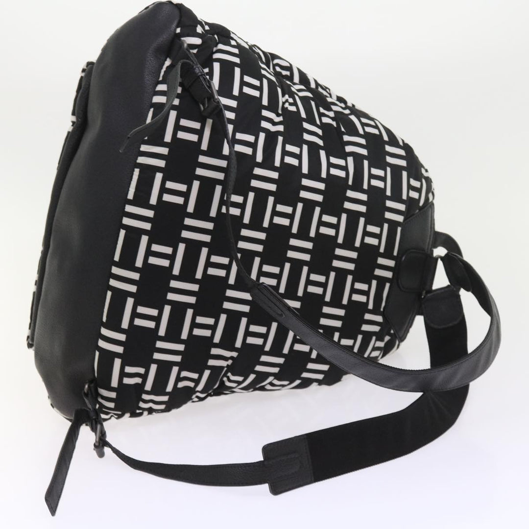 balenciaga Traveler Backpack Nylon Black White 340139 Auth am5199