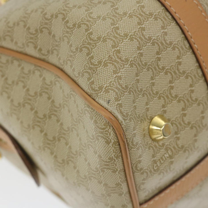 Celine Macadam Canvas Boston Bag Beige  am5215