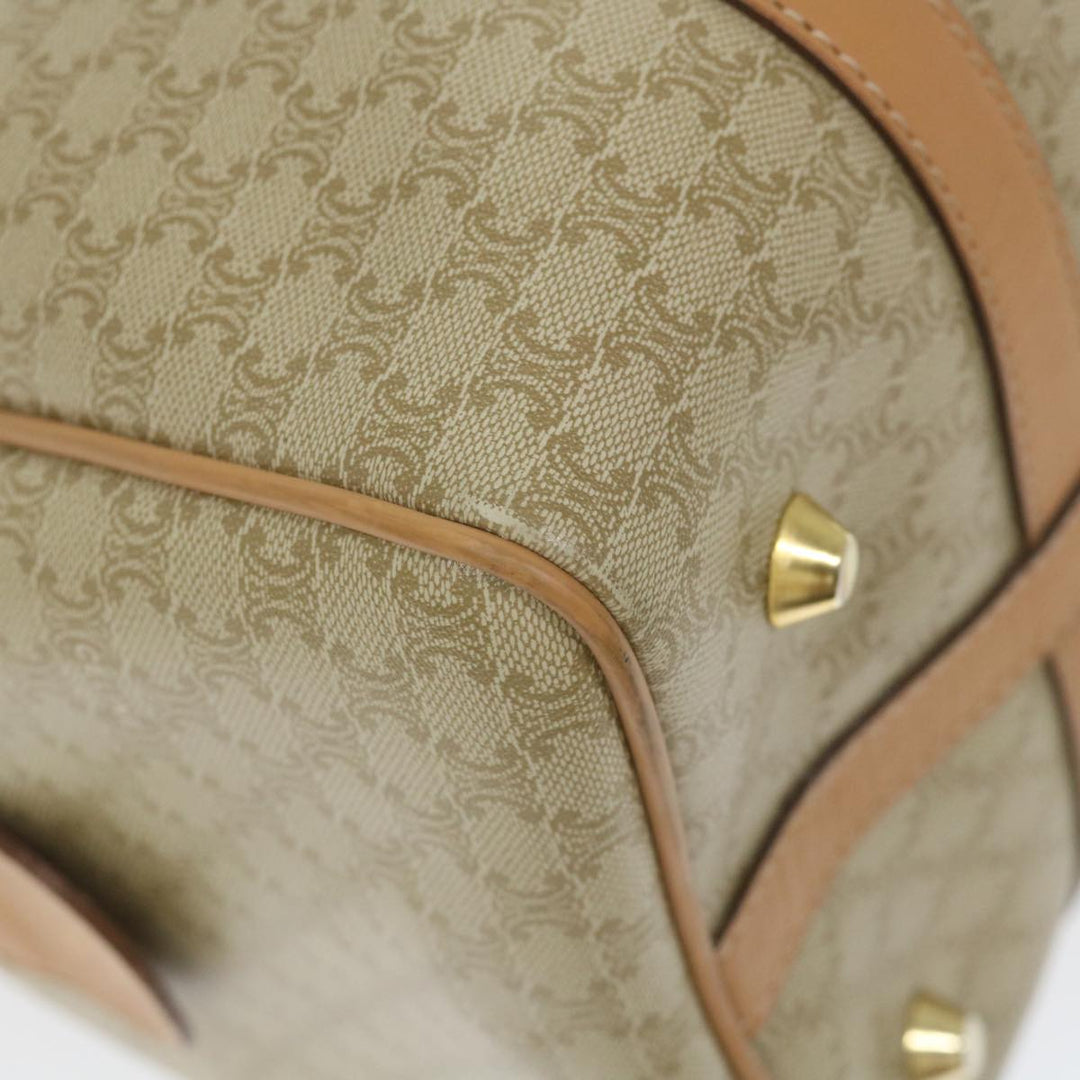Celine Macadam Canvas Boston Bag Beige  am5215