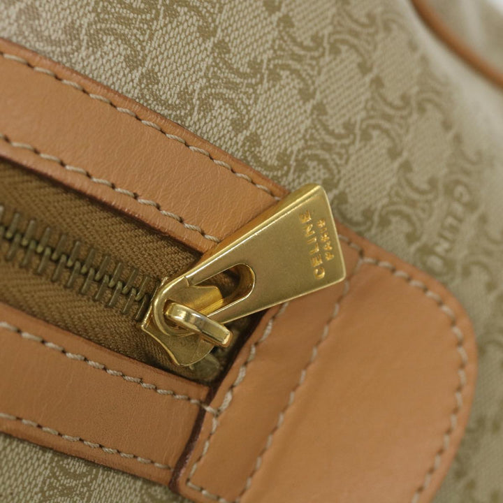 Celine Macadam Canvas Boston Bag Beige  am5215