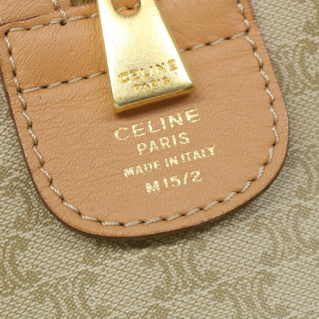 Celine Macadam Canvas Boston Bag Beige  am5215