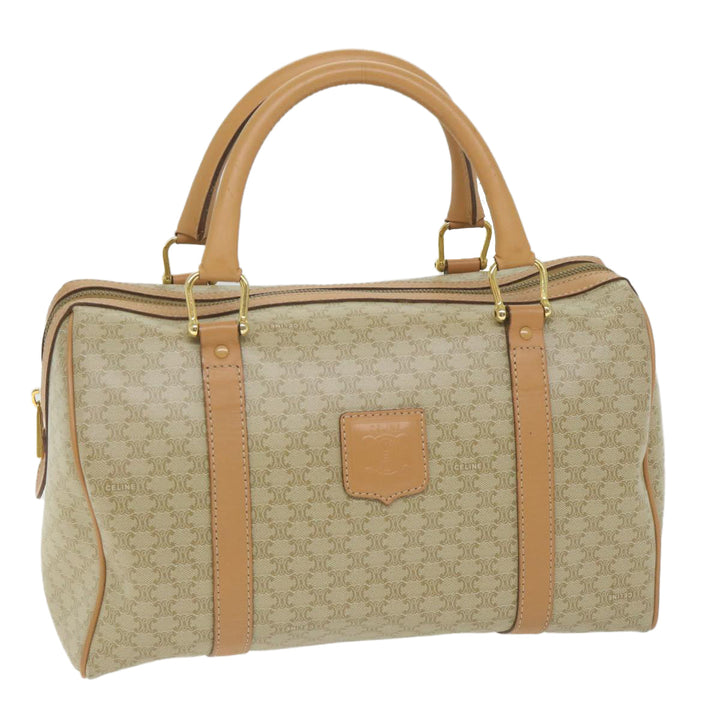 Celine Macadam Canvas Boston Bag Beige  am5215