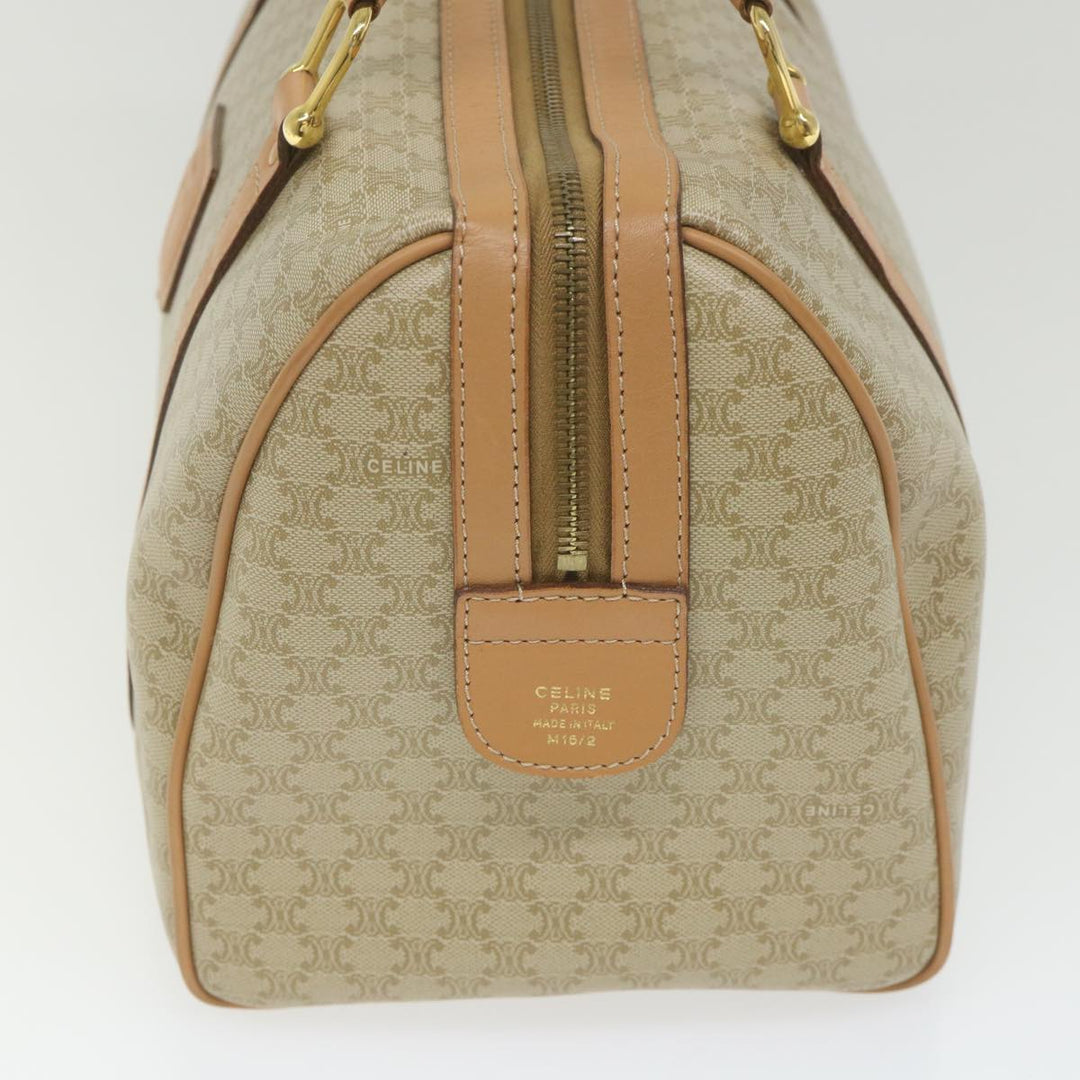 Celine Macadam Canvas Boston Bag Beige  am5215