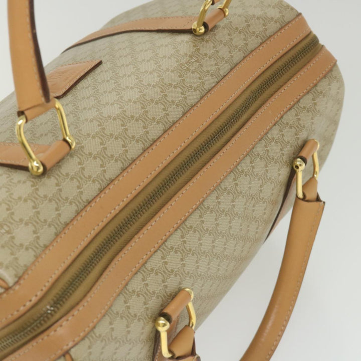 Celine Macadam Canvas Boston Bag Beige  am5215