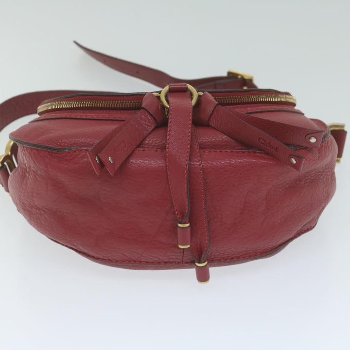 Chloe Mercy Shoulder Bag Leather Red am5320