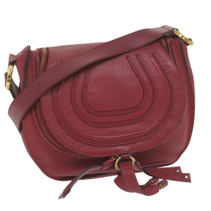 Chloe Mercy Shoulder Bag Leather Red am5320