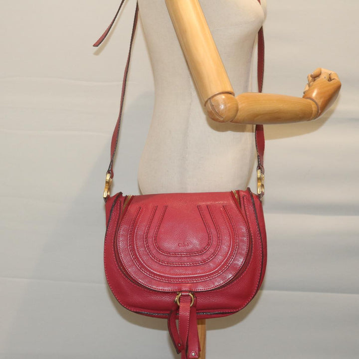 Chloe Mercy Shoulder Bag Leather Red am5320