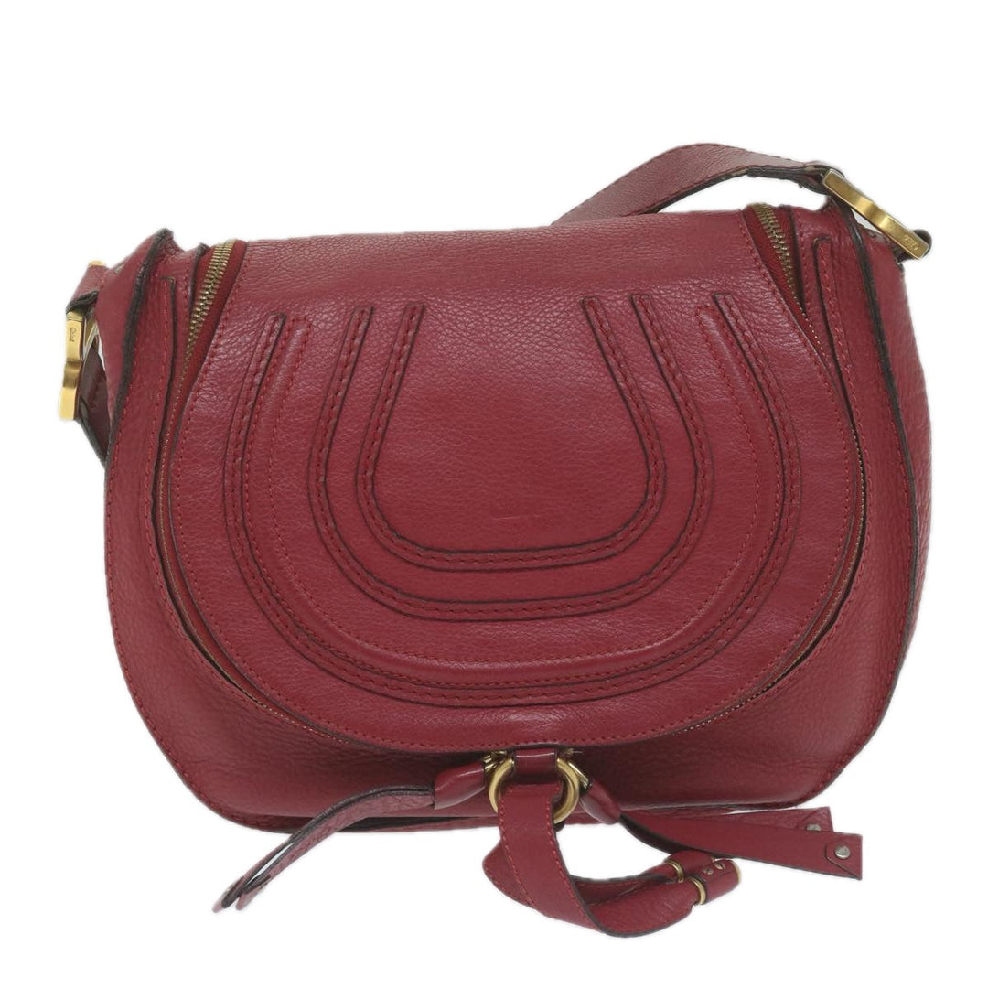 Chloe Mercy Shoulder Bag Leather Red am5320