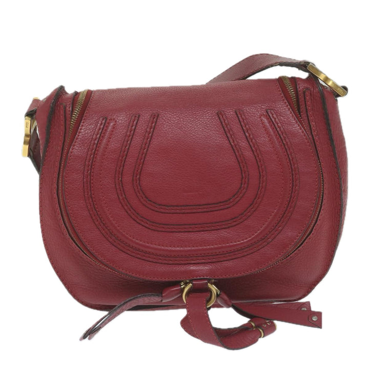 Chloe Mercy Shoulder Bag Leather Red am5320