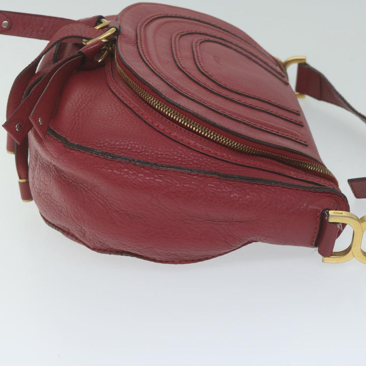 Chloe Mercy Shoulder Bag Leather Red am5320