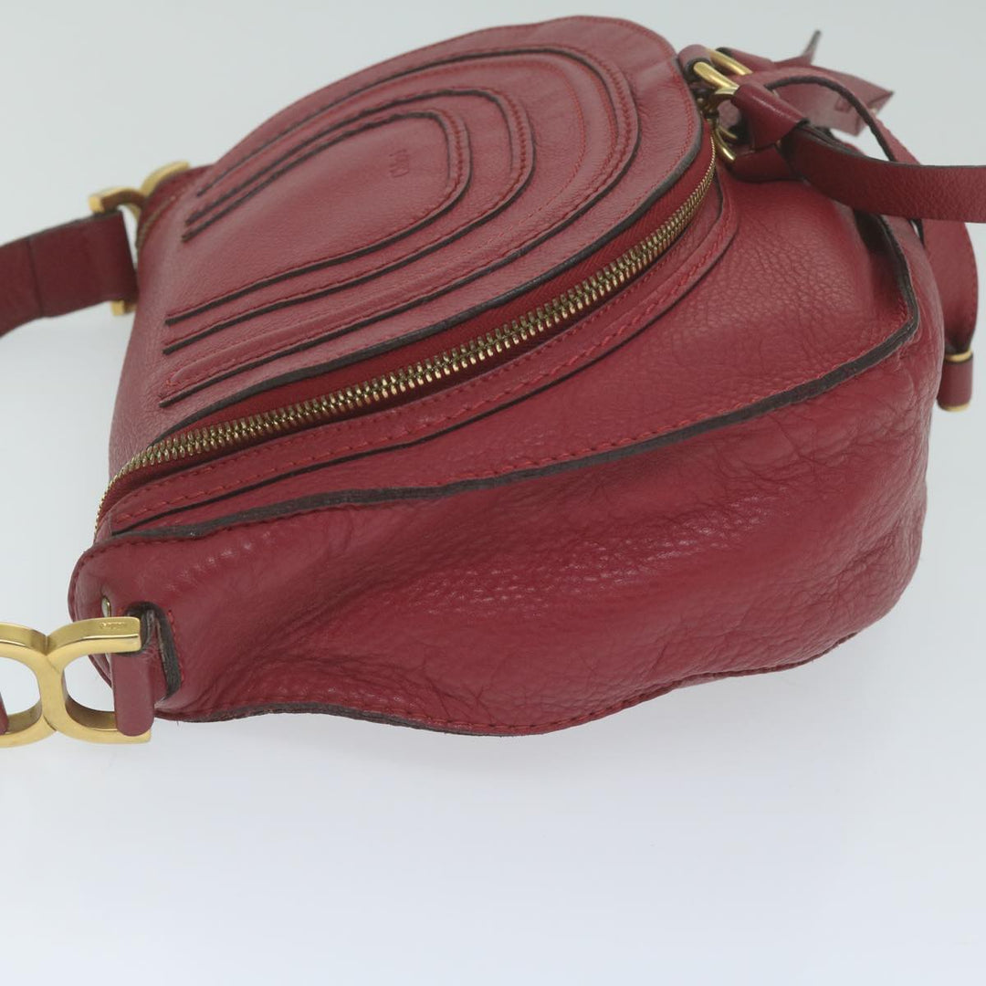 Chloe Mercy Shoulder Bag Leather Red am5320