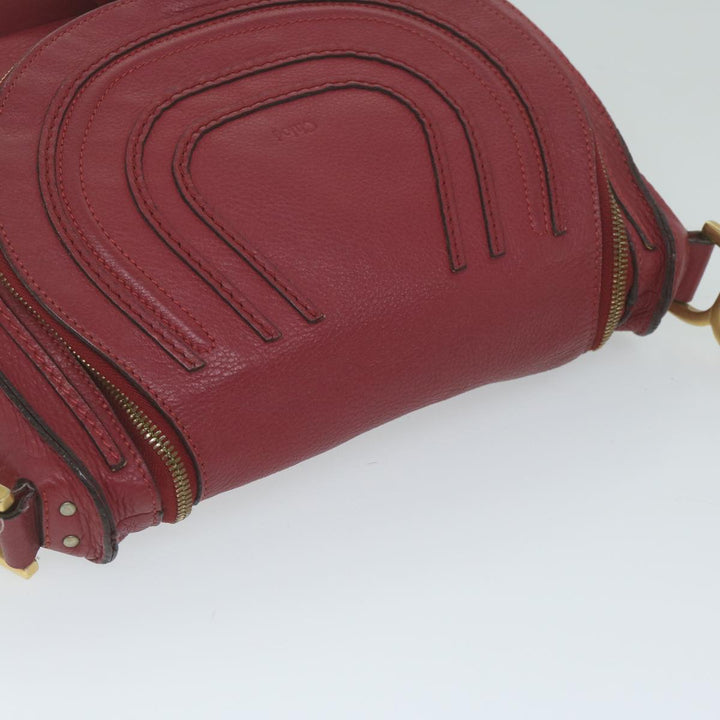 Chloe Mercy Shoulder Bag Leather Red am5320