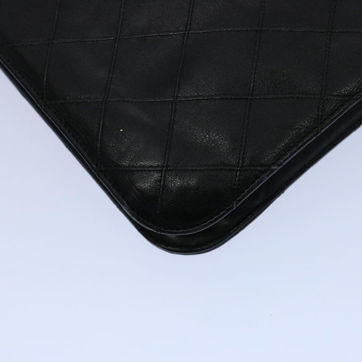 Chanel Bicolole Briefcase Lamb Skin Black CC Auth am5376