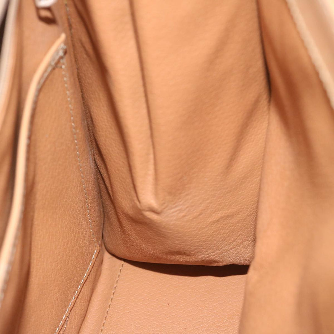 Celine Macadam Canvas Hand Bag PVC Leather Brown Auth am5411