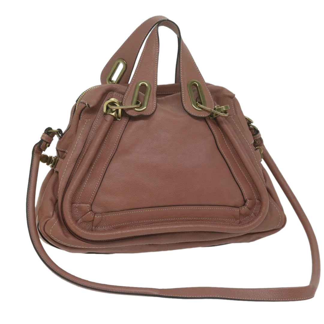 Chloe Paraty Shoulder Bag Leather 2way Pink am5444