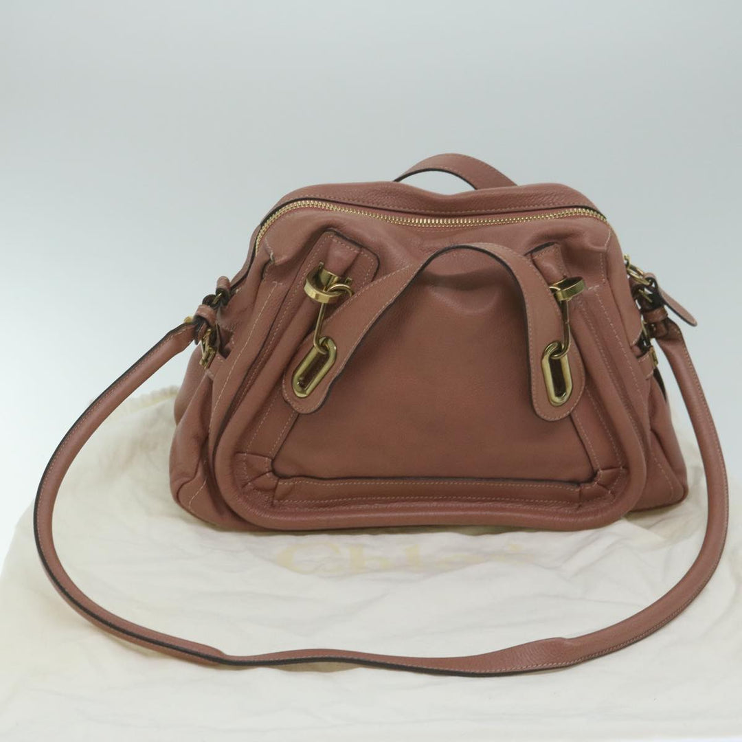 Chloe Paraty Shoulder Bag Leather 2way Pink am5444