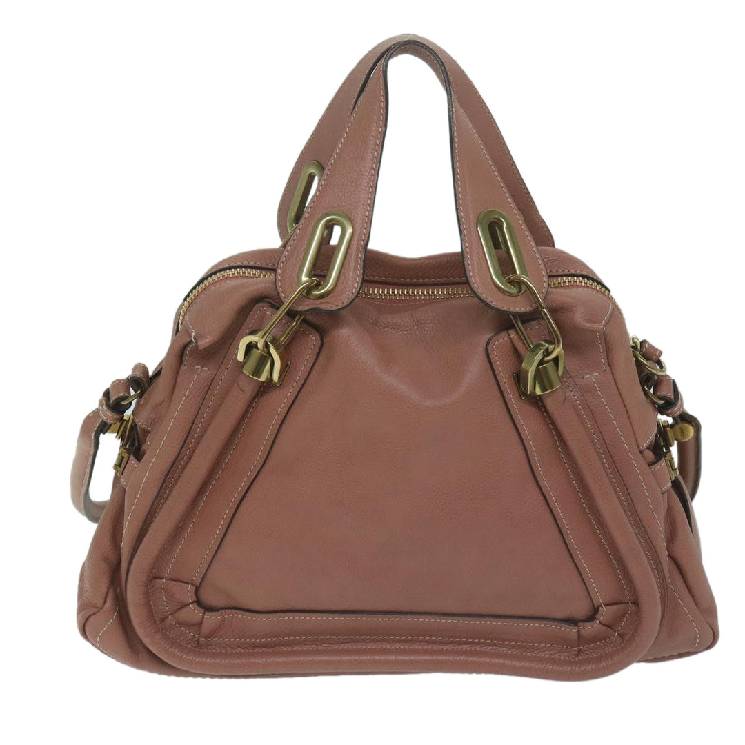 Chloe Paraty Shoulder Bag Leather 2way Pink am5444