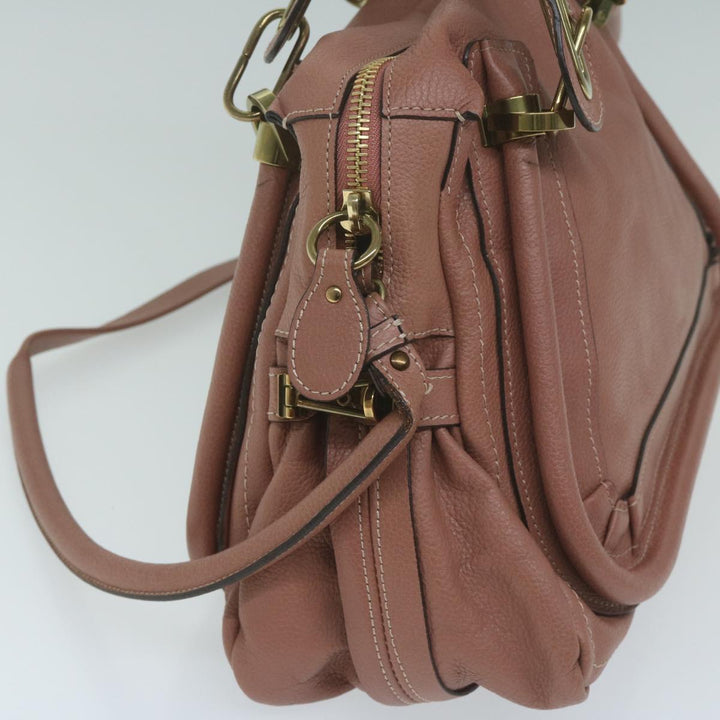 Chloe Paraty Shoulder Bag Leather 2way Pink am5444