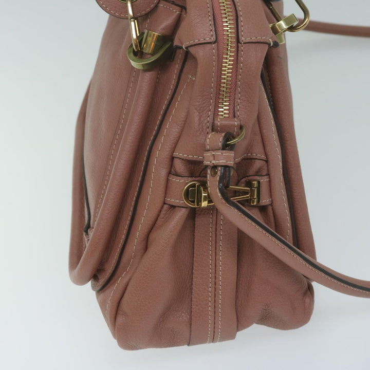 Chloe Paraty Shoulder Bag Leather 2way Pink am5444
