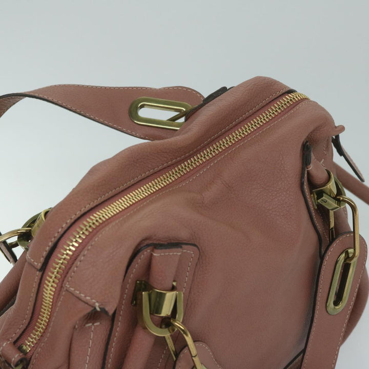 Chloe Paraty Shoulder Bag Leather 2way Pink am5444
