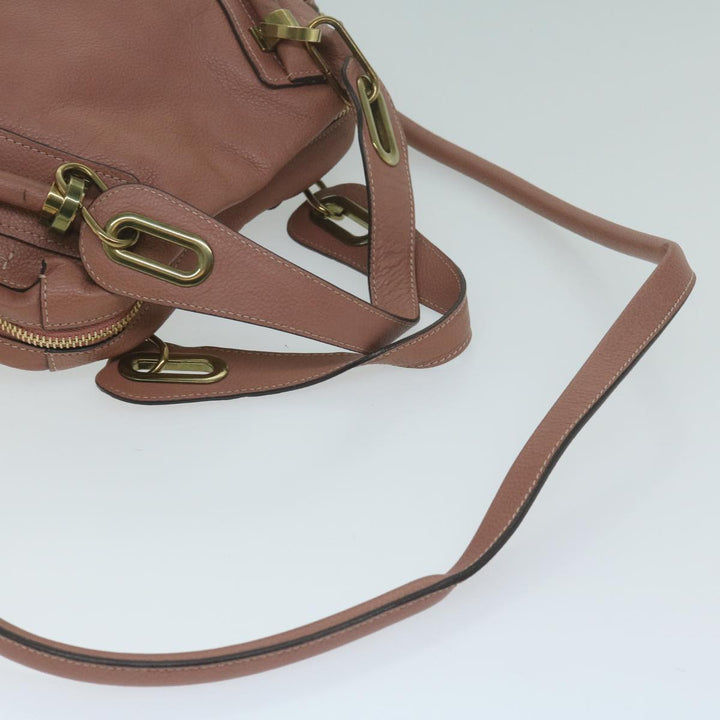 Chloe Paraty Shoulder Bag Leather 2way Pink am5444