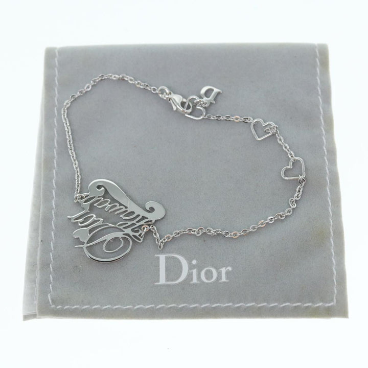 CHRISTIAN Dior Bracelet metal Silver Auth am5520