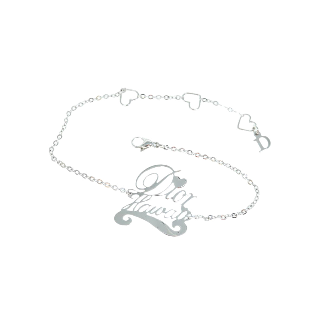 CHRISTIAN Dior Bracelet metal Silver Auth am5520