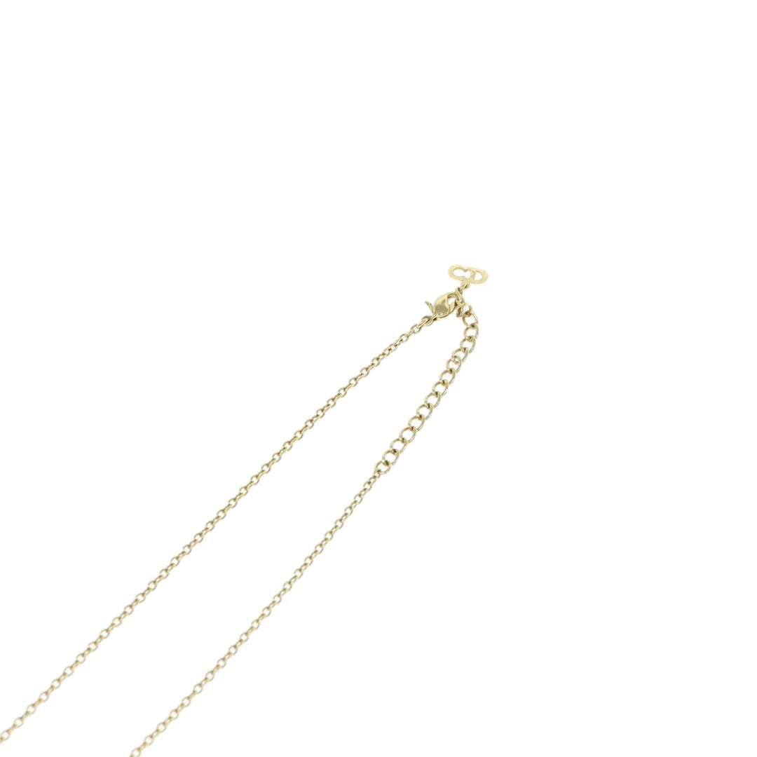 CHRISTIAN Top quality Dior Necklace metal Gold Auth am5525