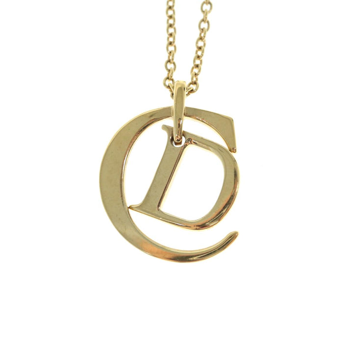 CHRISTIAN Top quality Dior Necklace metal Gold Auth am5525