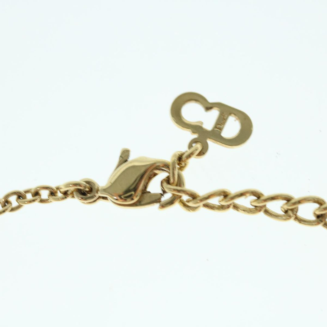 CHRISTIAN Top quality Dior Necklace metal Gold Auth am5525