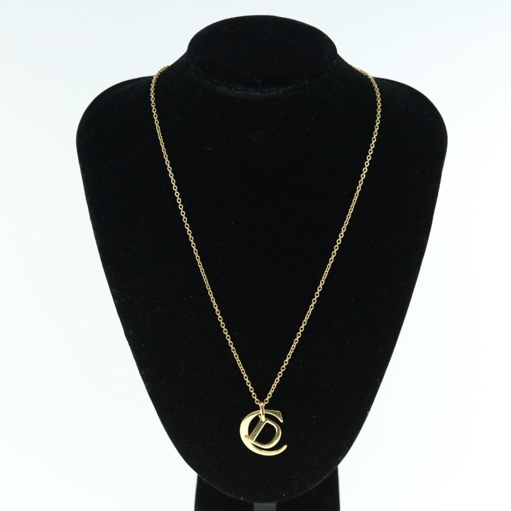 CHRISTIAN Top quality Dior Necklace metal Gold Auth am5525