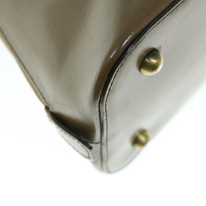 Burberry Hand Bag Leather 2way Brown Auth am5601