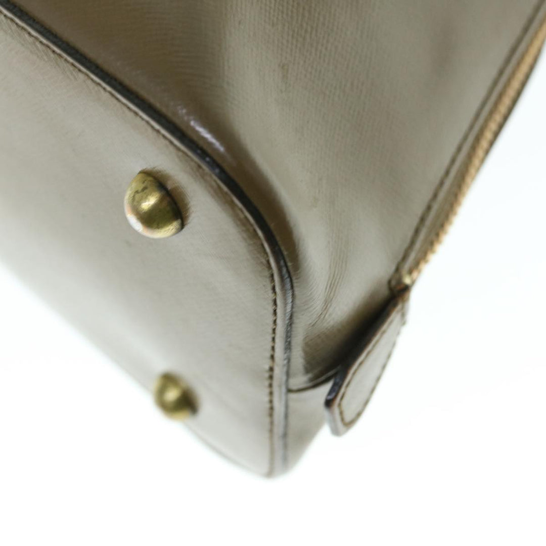 Burberry Hand Bag Leather 2way Brown Auth am5601
